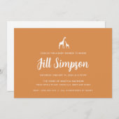 キリン赤ちゃんシャワー 招待状 (正面/裏面)