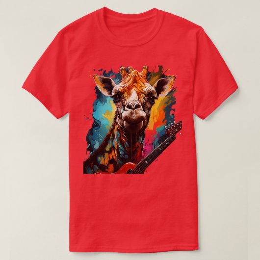キリン遊のギター Tシャツ (デザイン正面)