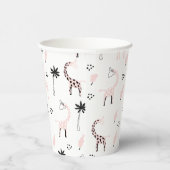 キリン野生動物サファリ動物のパターン 紙コップ (右)