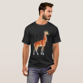 キリン野生生物水彩画Ar Tシャツ (正面フル)