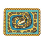 キリン間抜けの長い首とスポット、おもしろいフォークアート マグネット (横)