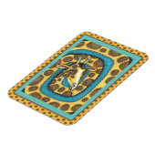 キリン間抜けの長い首とスポット、おもしろいフォークアート マグネット (左側)