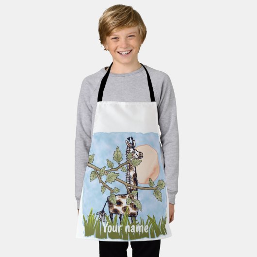 キリン隠し エプロン (着用した状態)