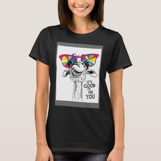 キリン顔メンズアニマル Tシャツ (正面)