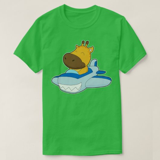 キリン飛行機 Tシャツ (デザイン正面)