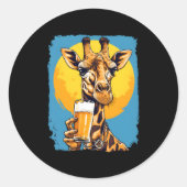 キリン飲みビールビアドリンカーサファリ動物園アニメン ラウンドシール (正面)