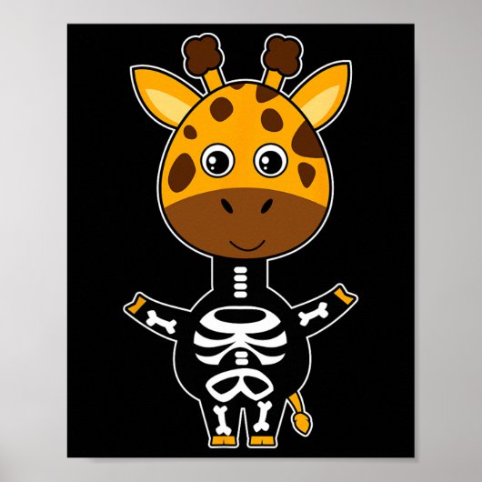 キリン骨格X線コスチュームかわいい簡単ハロウィーン ポスター (正面)