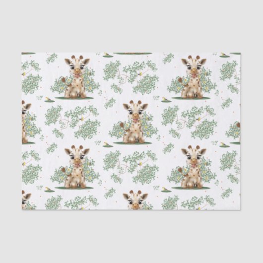 キリン鳥の赤ちゃんシャワー 薄葉紙 (正面)