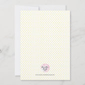 キリン黄ベビーシャワー招待状 招待状 (裏面)