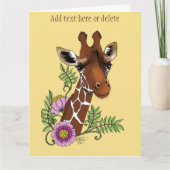 キリン黄ポートレート花 カード (正面)