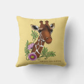 キリン黄ポートレート花 クッション (裏面)