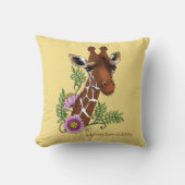 キリン黄ポートレート花 クッション (正面)