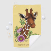 キリン黄ポートレート花 ゴルフタオル (インサイチュ)