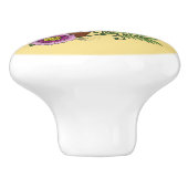 キリン黄ポートレート花 セラミックノブ (側面)