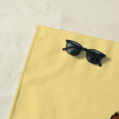 キリン黄ポートレート花 ビーチタオル (インサイチュ)