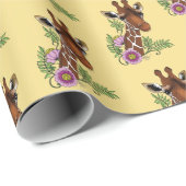 キリン黄ポートレート花 ラッピングペーパー (ロールコーナー)