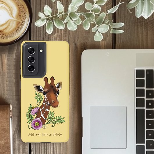 キリン黄ポートレート花 SAMSUNG GALAXYケース