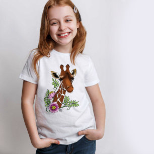 キリン黄ポートレート花 Tシャツ
