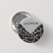 キリン黒とライトグレーモノグラム 缶バッジ (正面&裏面)