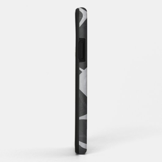 キリン黒とライトグレーモノグラム Case-Mate iPhoneケース (裏面/右)