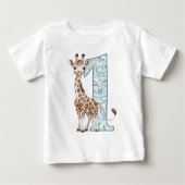 キリン1歳 ベビーTシャツ (正面)