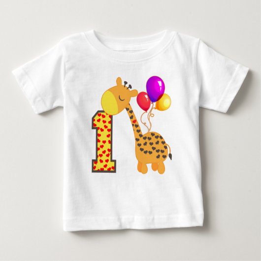 キリン1歳 ベビーTシャツ (正面)