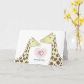 キリン10th Tin結婚の記念日 カード (黄色い花)