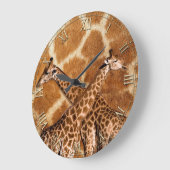 キリン1Aおよび数字オプション ラージ壁時計 (傾斜)