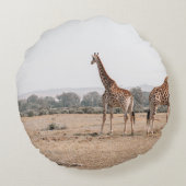 キリン2匹 ラウンドクッション (裏面)