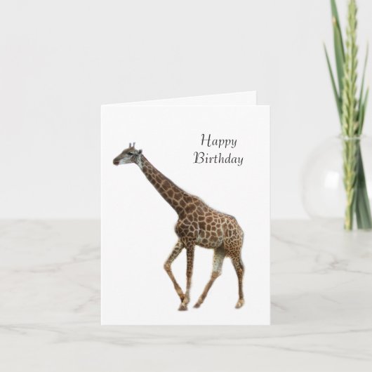 キリン、お誕生日おめでとう カード (正面)