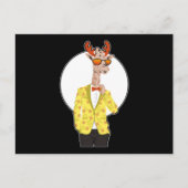 キリン かわいい サファリ クール 動物 デザイン ギフト ポストカード (正面)