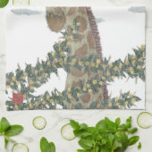 キリン、アフリカ、動物、野生動物 キッチンタオル (折り畳み)