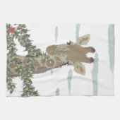 キリン、アフリカ、動物、野生動物 キッチンタオル (横)