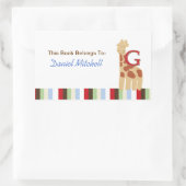 キリン・アルファベットスープブック用Gプレートシール 長方形シール (バッグ)