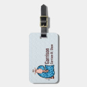 キリン・イン・ブルー・ボーイズ・レターG・キリンプリント ラゲッジタグ (正面縦)