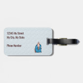 キリン・イン・ブルー・ボーイズ・レターG・キリンプリント ラゲッジタグ (裏面横)