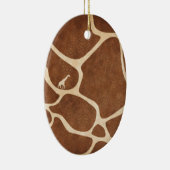 キリン! エキゾチックなアニマルプリントのデザイン! セラミックオーナメント (右)