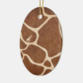 キリン! エキゾチックなアニマルプリントのデザイン! セラミックオーナメント (左)