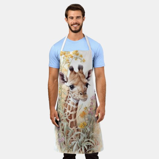 キリン エプロン (着用した状態)