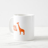 キリン(オレンジ)が大好き コーヒーマグカップ (正面左)