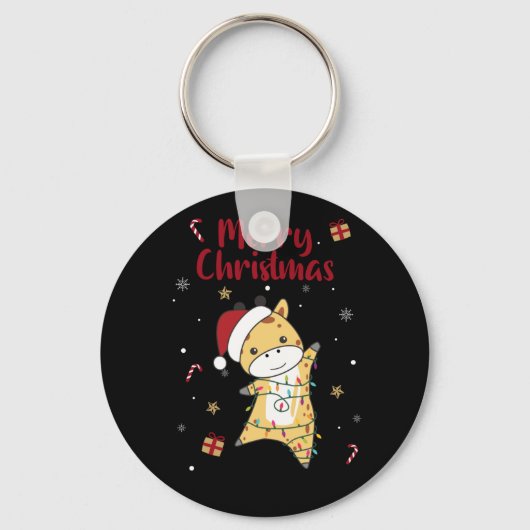 キリン・クリスマスキリン冬季動物 キーホルダー (正面)