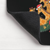 キリン・クリスマスツリー動物クリスマス女性男性 マウスパッド (コーナー)