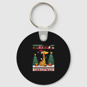 キリン クリスマス セーター クリスマス おもしろ サンタ 帽子 リ キーホルダー