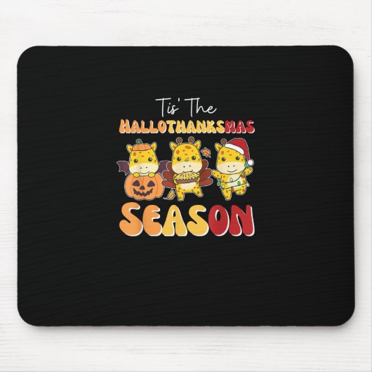 キリン クリスマス ハロウィン ハロサンクス マウスパッド (正面)