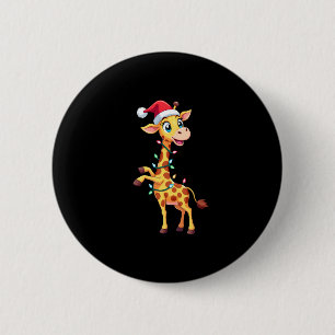 キリン クリスマス ライティング 面白い サンタ キリン クリスマス 缶バッジ
