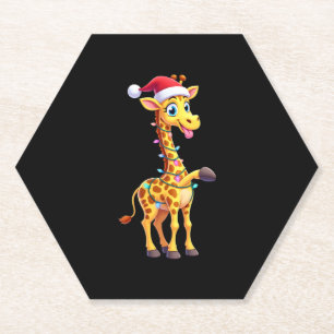 キリン クリスマス ライト 楽しい サンタ キリン クリスマス ペーパーコースター