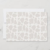 キリン・グレージュウォーターカラーキッズフォト誕生日 招待状 (裏面)