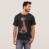 キリン ゲーム アニマル ビデオゲーム 楽しい Tシャツ (正面フル)