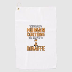 キリン コスチューム ベクター Tシャツ デザイン_1 ゴルフタオル