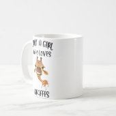 キリン·コーヒー·マグ、キリンが大好きな女の子 コーヒーマグカップ (正面左)